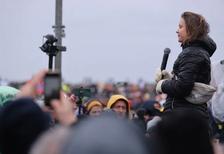 Greta Thunberg coal mine protest