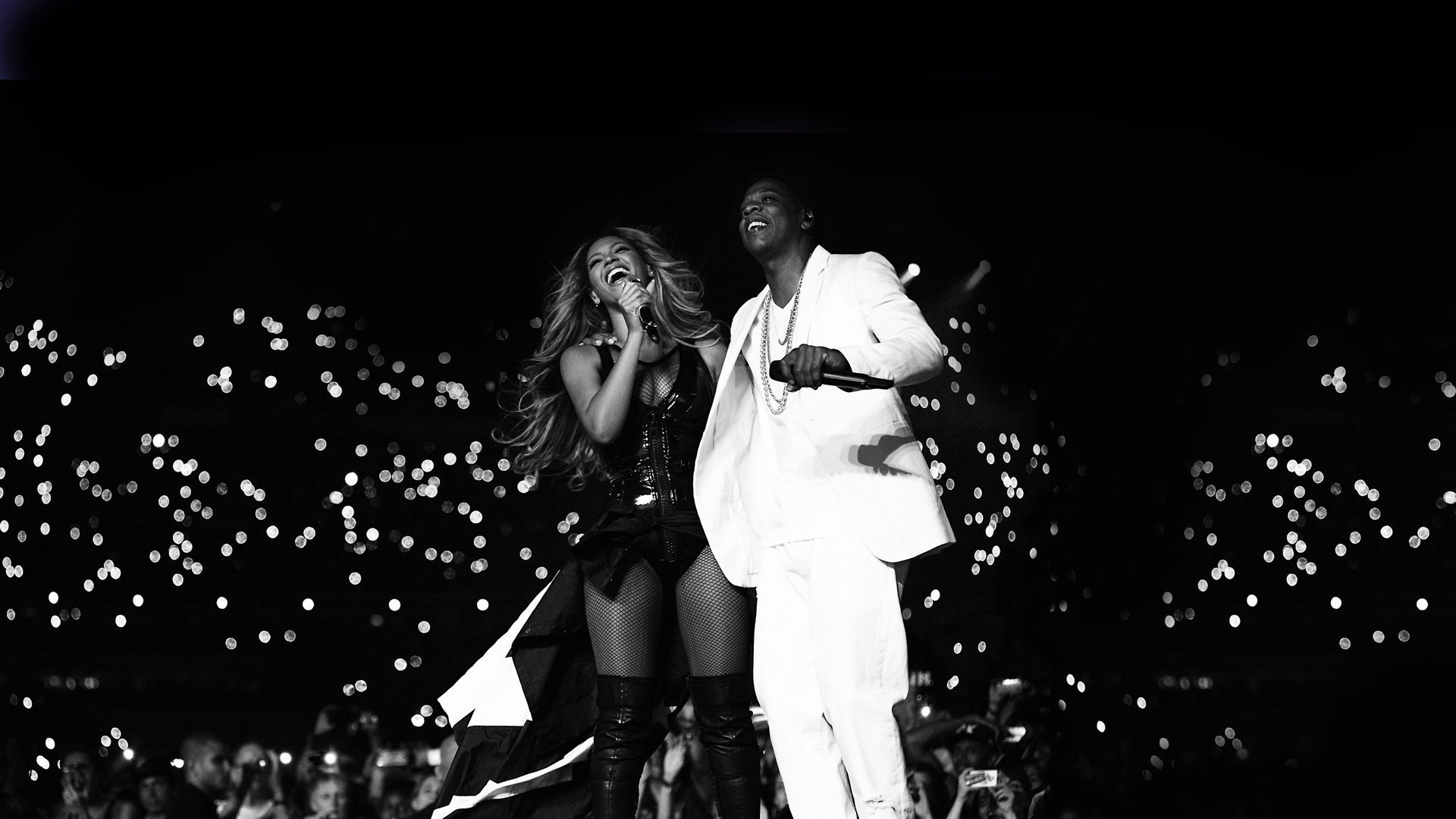 jay z and beyonce black and white
